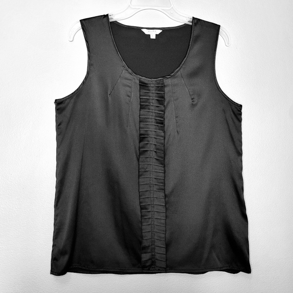 🎈 L | Alfred Sung | Side-Zip Ruffle Strip Tank Top - Picture 1 of 6